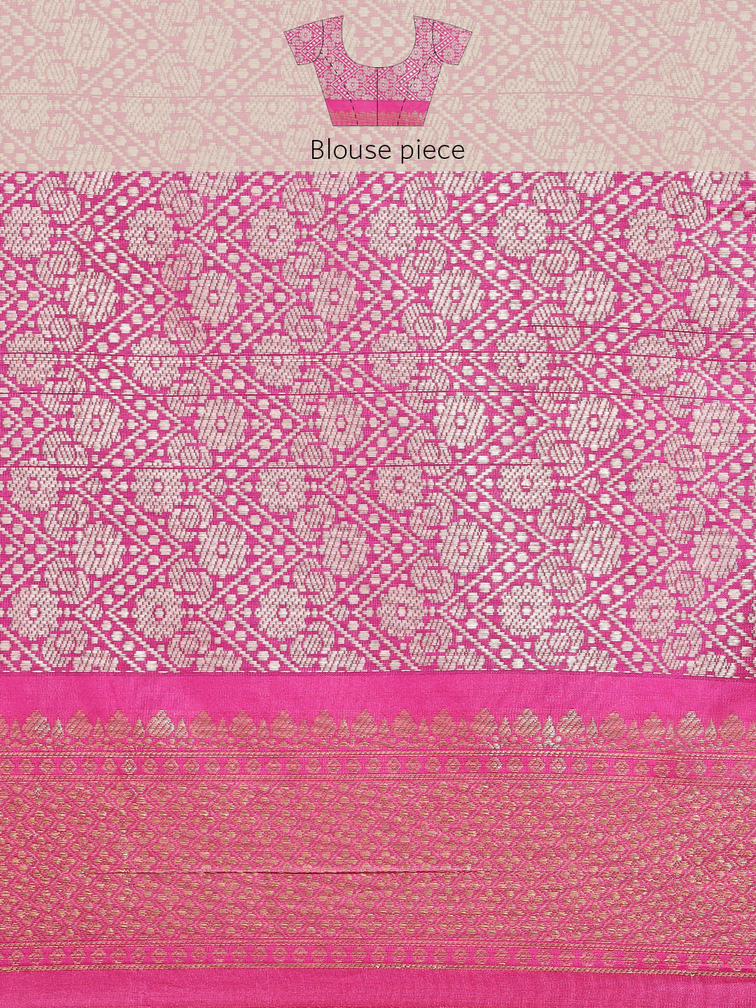 Faishana Presents Maroon & Pink Ikkat Patola Art Silk Skirt Pattu Border With Pink Blouse Banarasi Saree