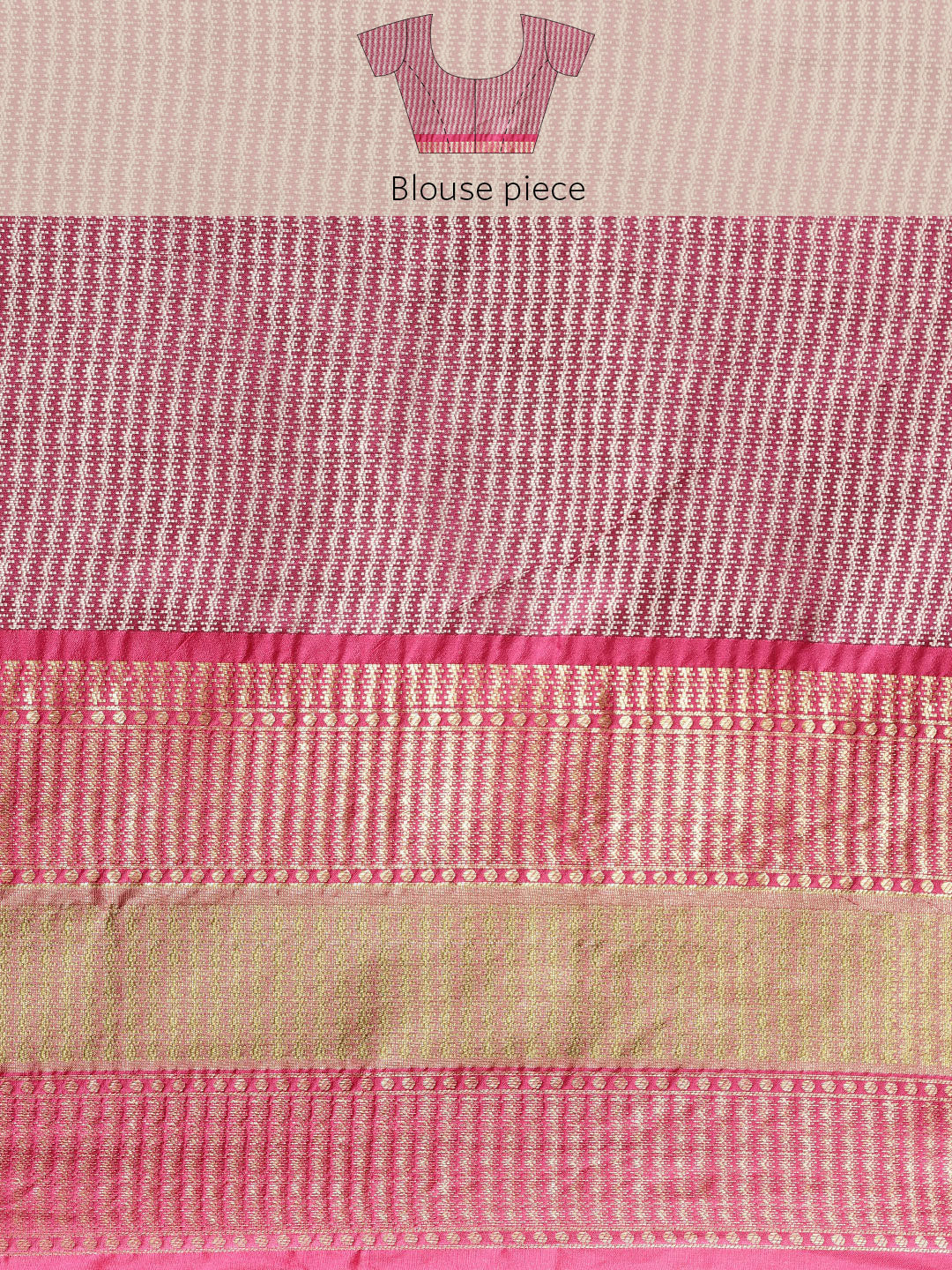 Faishana Presents Black & Magenta Ikkat Patola Art Silk Skirt Pattu Border With Magenta Blouse Banarasi Saree