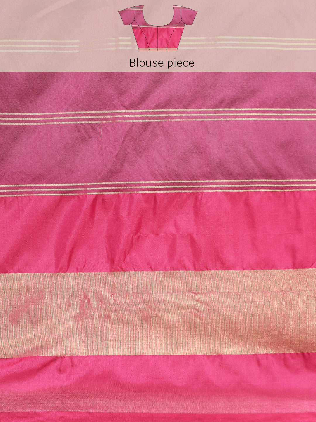 Faishana Presents Black & Magenta Rajkot Patola Art Silk Skirt Pattu Border With Magenta Blouse Banarasi Saree