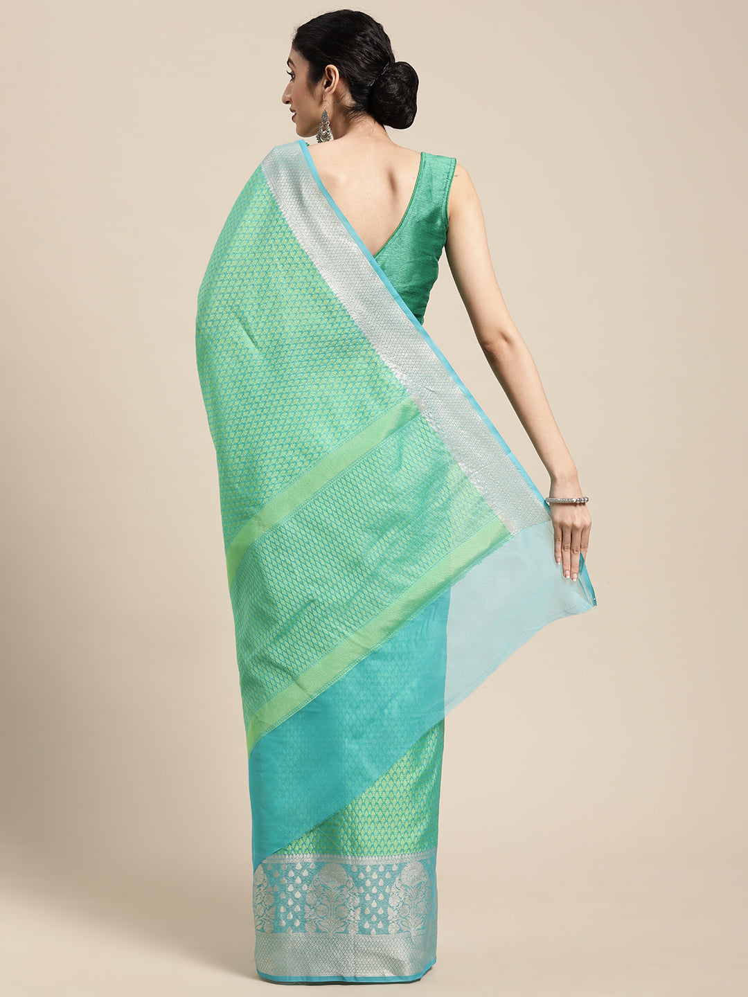 Green Tanchoi Banarasi Sarees For Women GEBC14