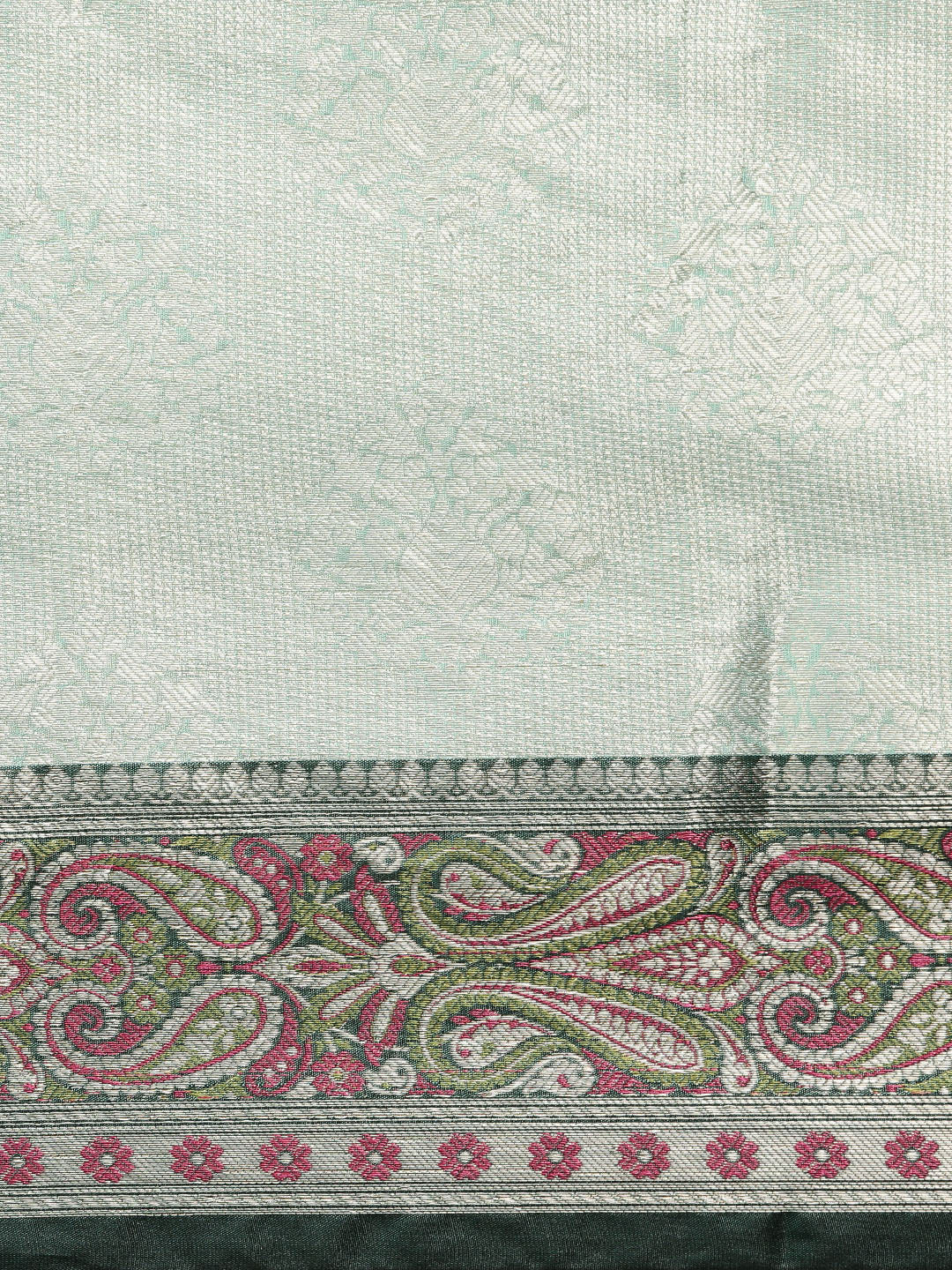 Sea Green Kanchi Silk Banarasi Sarees For Women GEBE10