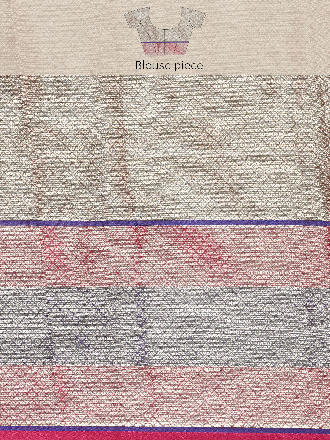 Faishana Presents Grey Zari Meena Paithani Brocade Contrast Pink Pattu Border Banarasi Saree