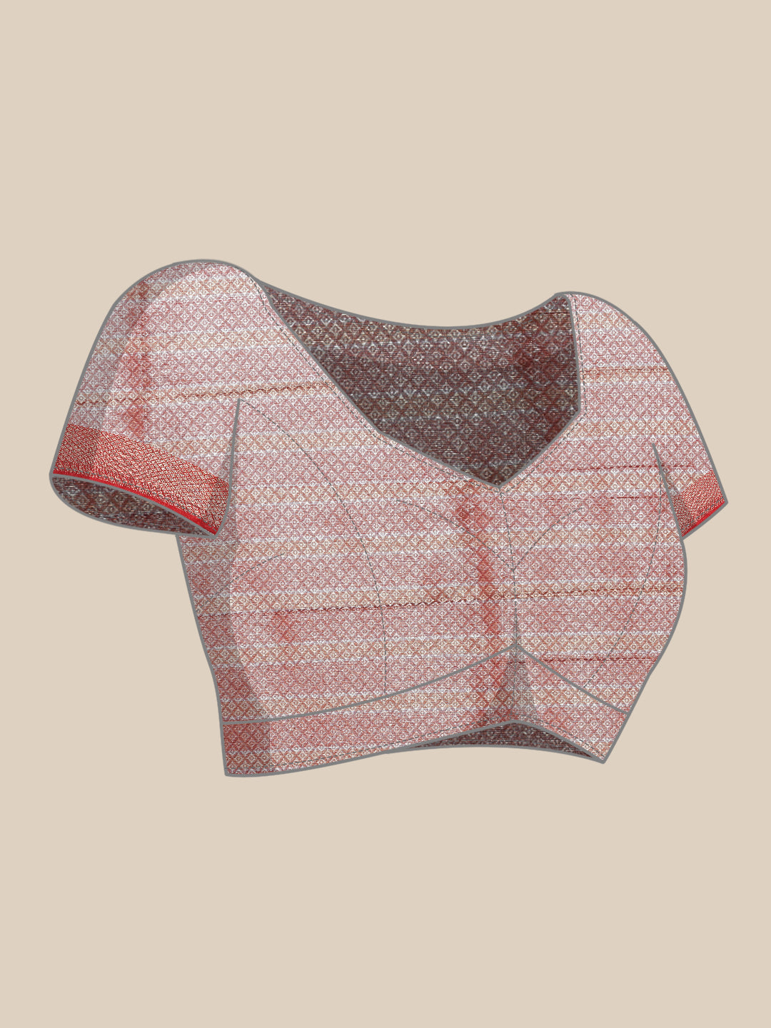 Faishana Presents Brown Antique Kanchi Zari Brocade Contrast Meena Patta Border Banarasi Saree