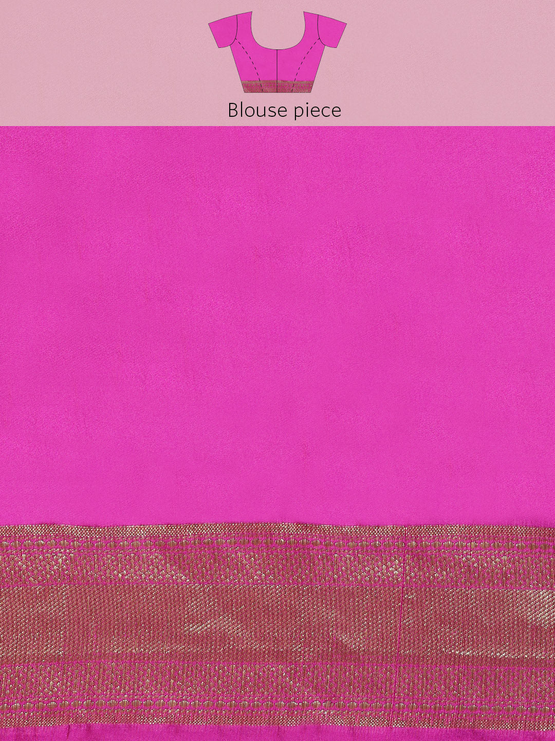 Faishana Presents Magenta Poly Cotton Zari Boota With Skirt Border Banarasi Saree