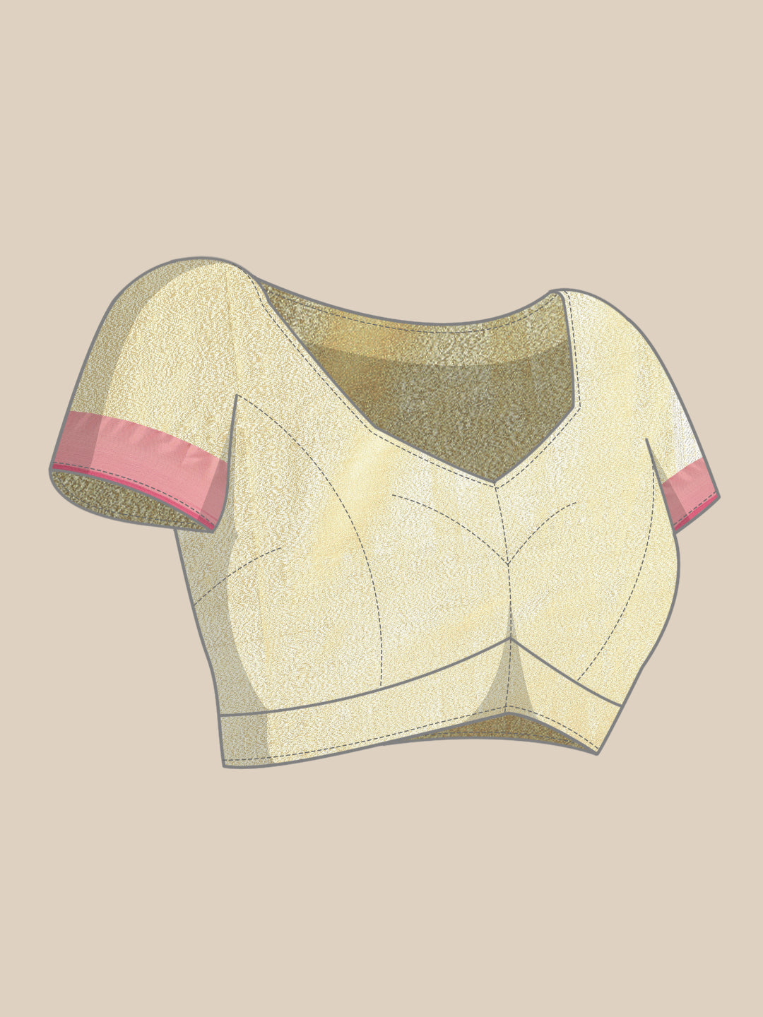 Faishana Presents Gold Kanchi Silk Jamdani Tissue Paithani Banarasi Saree With Gold Blouse Piece