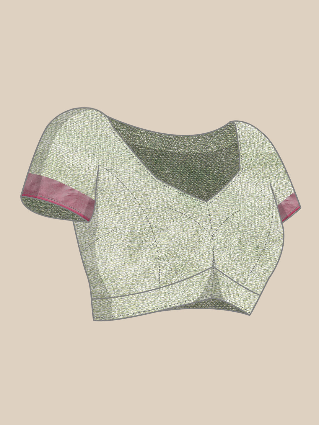 Faishana Seagreen Kanchi Silk Silver Zari Paithani Border Banarasi Saree With Seagreen Blouse