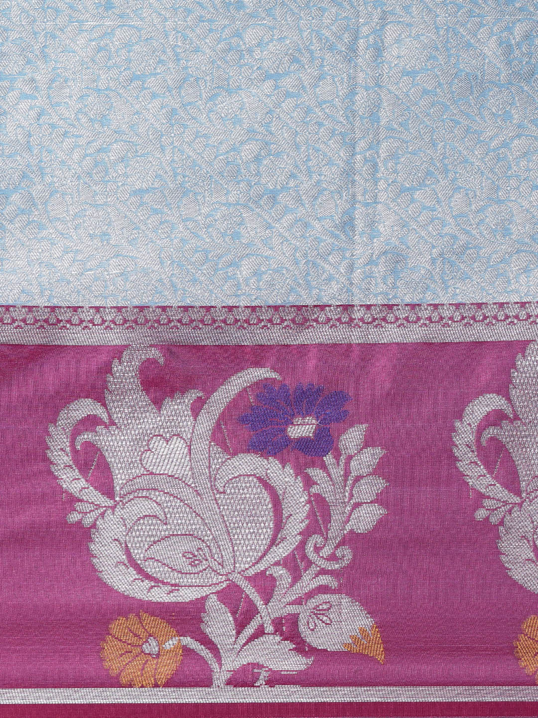 Blue Kanjeevaram Banarasi Sarees For Women GEMA22