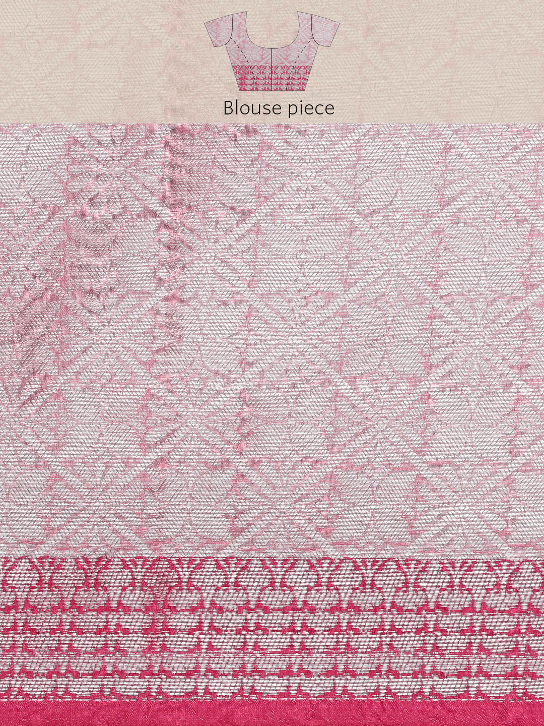 Faishana Presents Grey Silver Zari Kanchi Silk Tanchoi Brocade Contrast Pink Skirt Meena Border Banarasi Saree