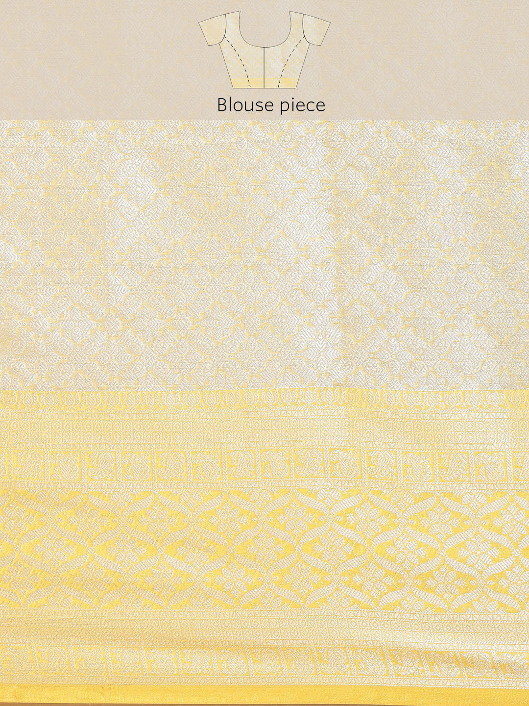 Faishana Presents Blue Silver Zari Kanchi Silk Tanchoi Brocade Contrast Gold Skirt Meena Border Banarasi Saree