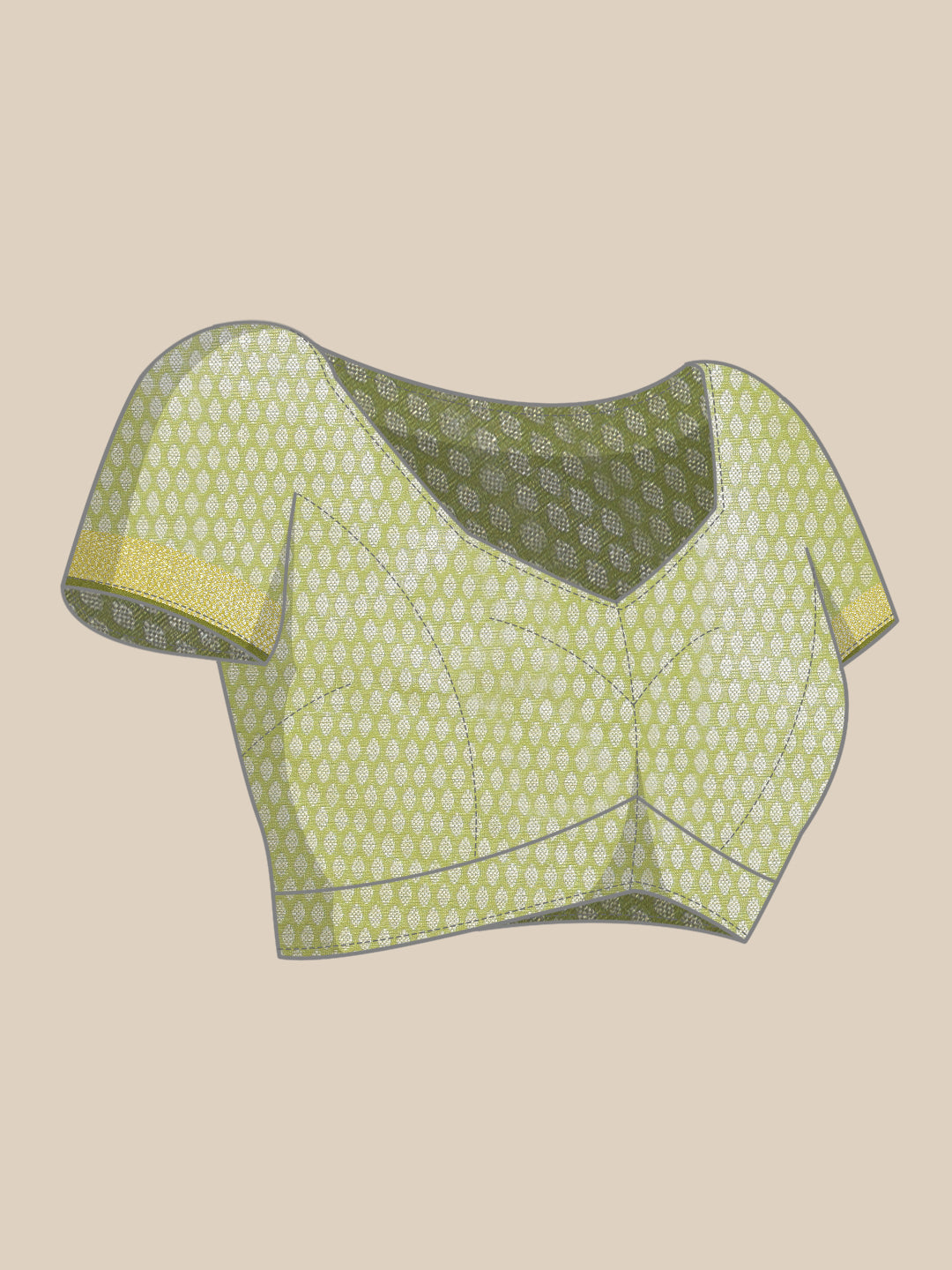 Peach Mulberry Silk Blend Banarasi Sarees For Women GEMELBRSLK_17