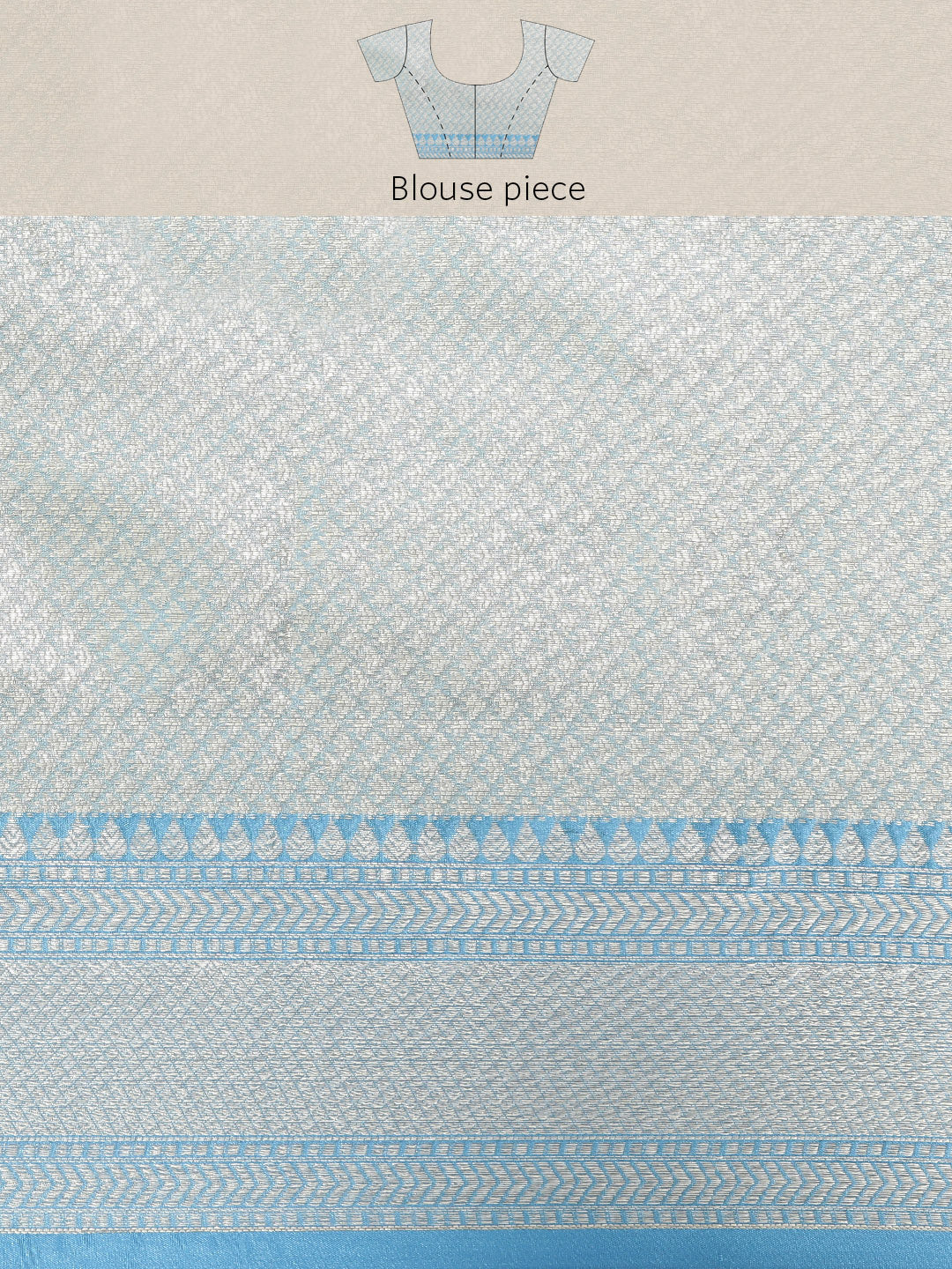 Faishana Presents Handwoven Gold Mulberry Silk Tilfi Skirt Zari With Peacock Blue Blouse Banarasi Saree