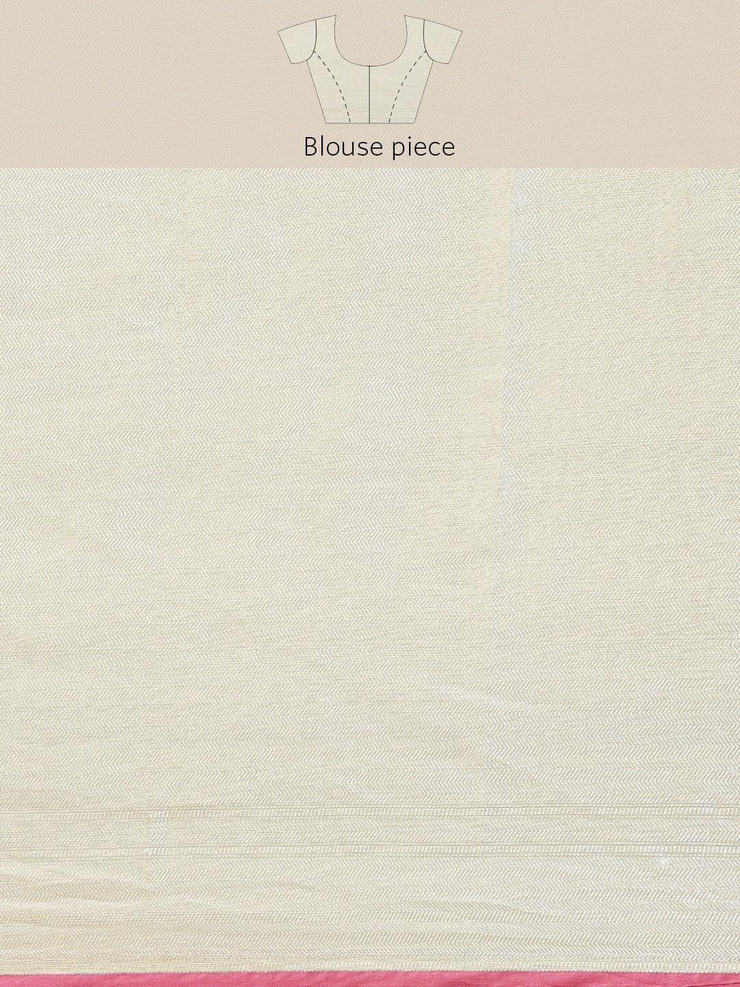 Faishana Presents Handwoven Pistachio Masrise Cotton Zig-Zag Jaal Zari Border With Pistachio Blouse Banarasi Saree