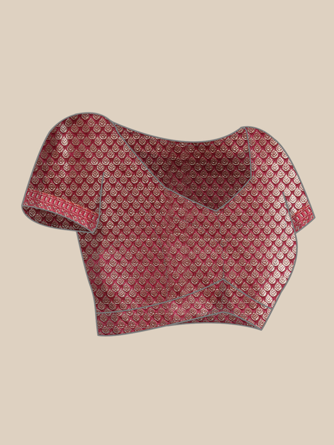 Faishana Presents Handwoven Pink Matka Silk Boota Skirt Border With Magenta Blouse Banarasi Saree
