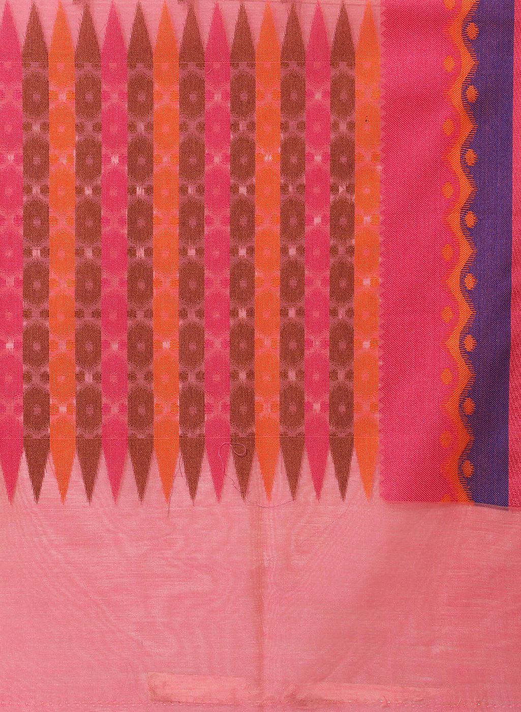Faishana Presents Is Pink Brocade Contrast Blue Zari Pattu Border Banarasi Saree.
