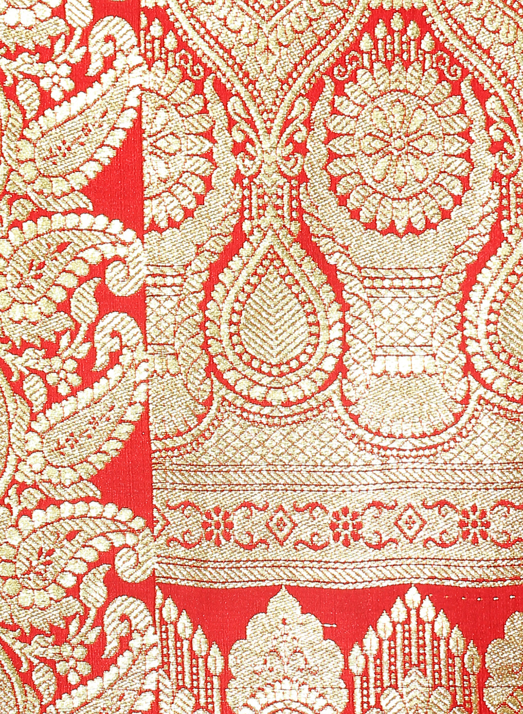Faishana Presents Is Red Satin Banarasi Saree