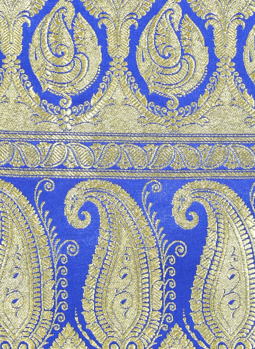Faishana Presents Is Blue Satin Banarasi Saree.