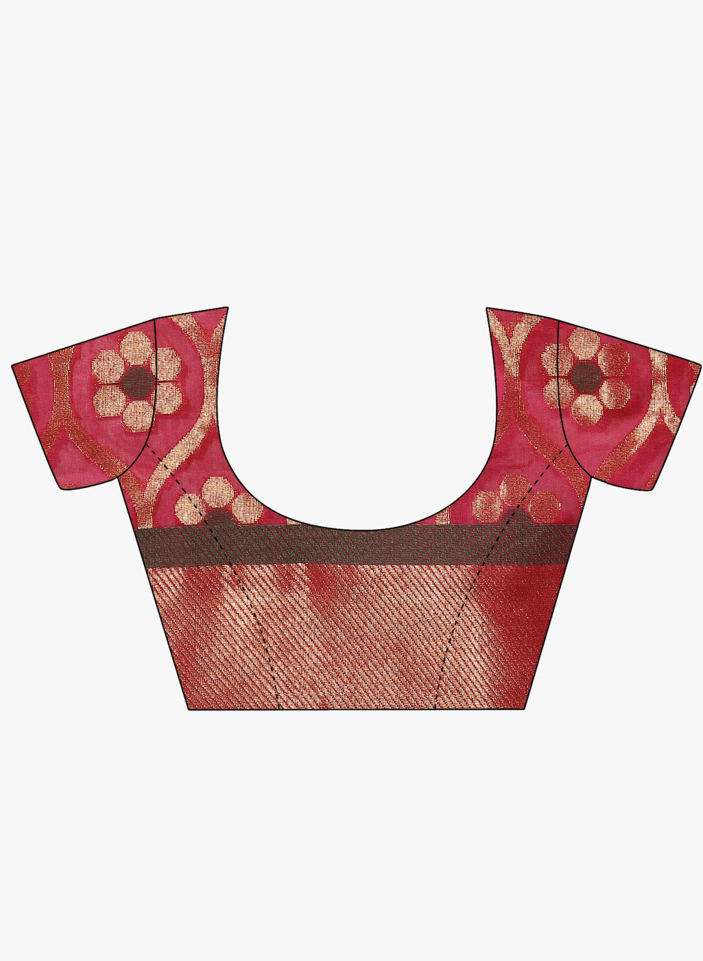 Faishana Presents Pink Plain Skirt Floral Zari Mina Boder Banarasi saree with Pink Blouse