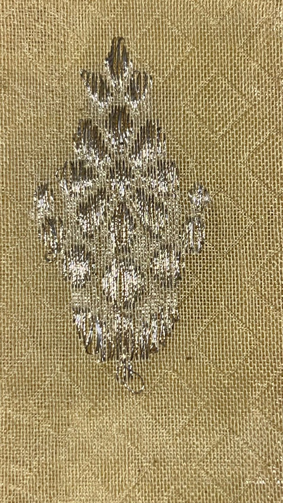 Faishana Pure Handloom Lime Yellow Cotton Banarasi Saree with Kadhwa Golden Silver Booti Border and Beige Kadhwa Blouse