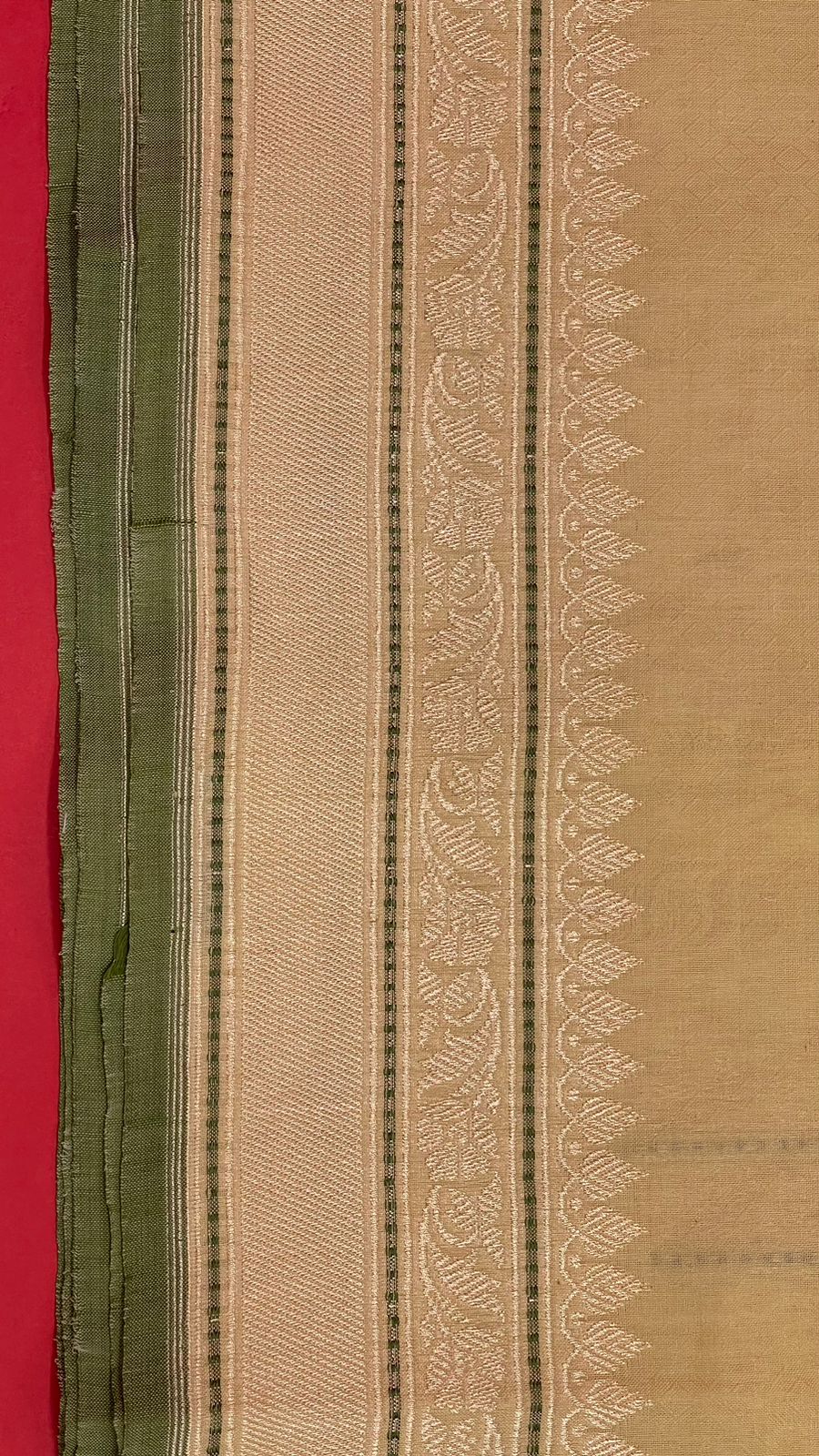 Faishana Pure Handloom Lime Yellow Cotton Banarasi Saree with Kadhwa Golden Silver Booti Border and Beige Kadhwa Blouse