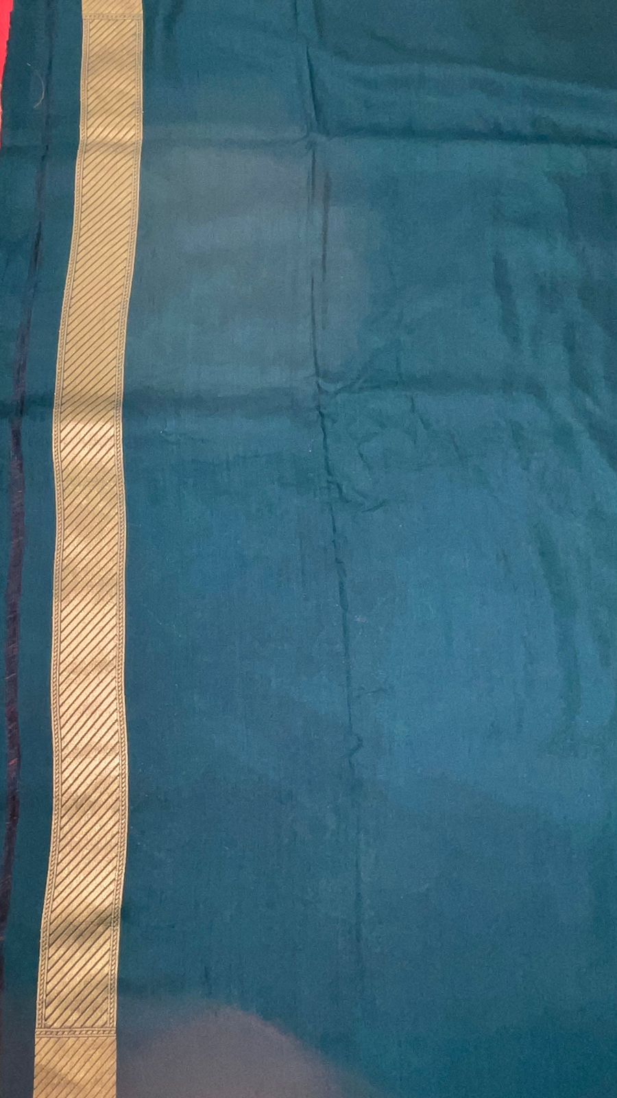 Faishana Presents Baby Pink Tussar Silk Floral Sona Rupa Leaf Boota with Contrast Blue Banarasi Pallu Zari Border and Blue Blouse