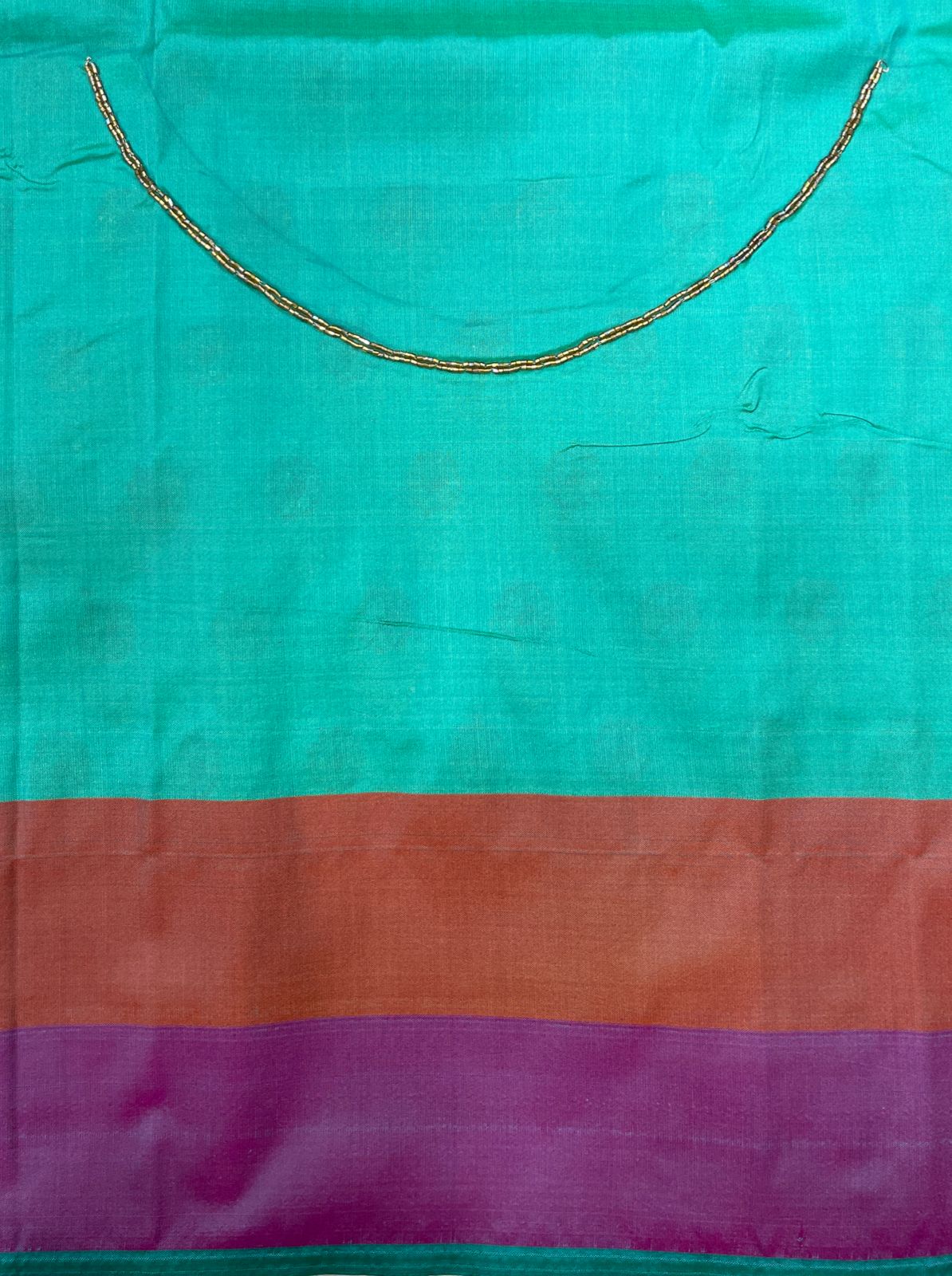 Faishana Presents Sea Green Katan Silk Floral Zari Mina Booti with Banarasi 2D Zari Border and Floral Pallu with Sea Green Blouse