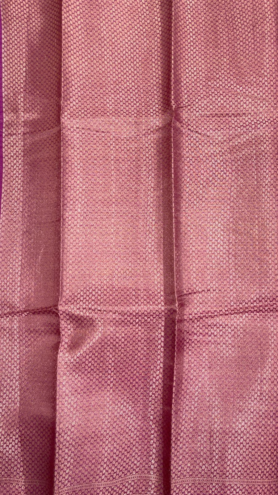 Faishana Pure Handwoven Magenta Tussar Silk Copper Floral Zari Booti with Leheriya Zari Border and Big Boota Pallu with Magenta Blouse