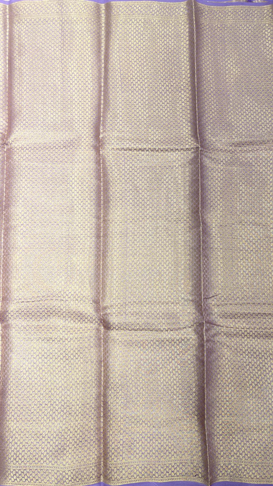 Faishana Pure Handwoven Purple Tussar Silk Copper Floral Zari Booti with Leheriya Zari Border and Big Boota Pallu with Violet Blouse