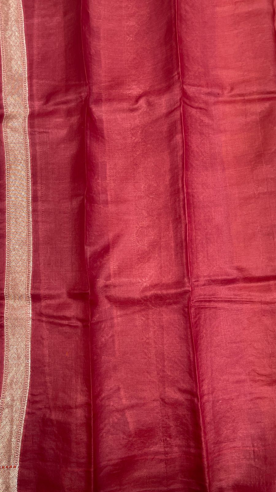 Faishana Pure Handwoven Mustard Yellow Tussar Silk Floral Zari Booti Skirt Mina Floral Zari Maroon Border and Pallu with Maroon Blouse Piece