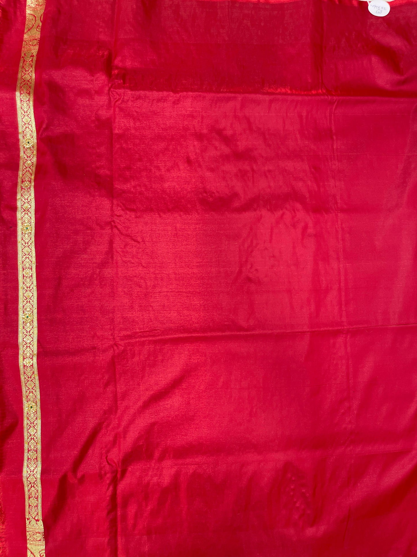 Faishana Presents Maroon Satin Silk Half Half Patli Zari Booti Low Stone Work Saree with Banarasi Pallu and Maroon Blouse