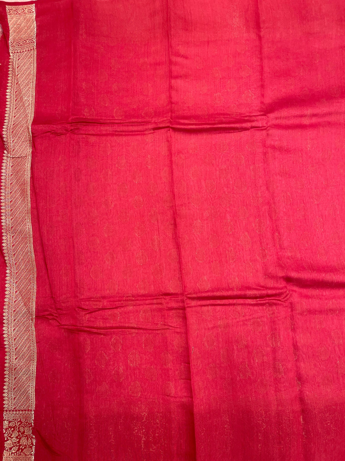 Faishana Pure Handloom Baby Pink Munga Silk Floral Gold Zari Booti with Contrast Pink Floral Jaal Pallu Skirt Dual Shade Zari Border with Pink Blouse