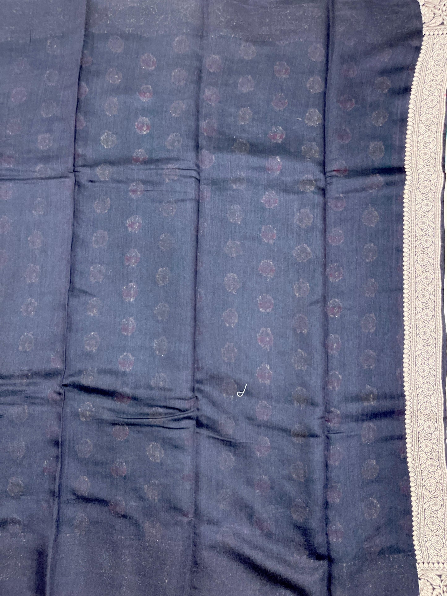 Faishana Pure Handloom Sea Green Munga Silk Floral Gold Mina Zari Booti with Banarasi Floral Jaal Pallu Zari Border with Sea Green Blouse