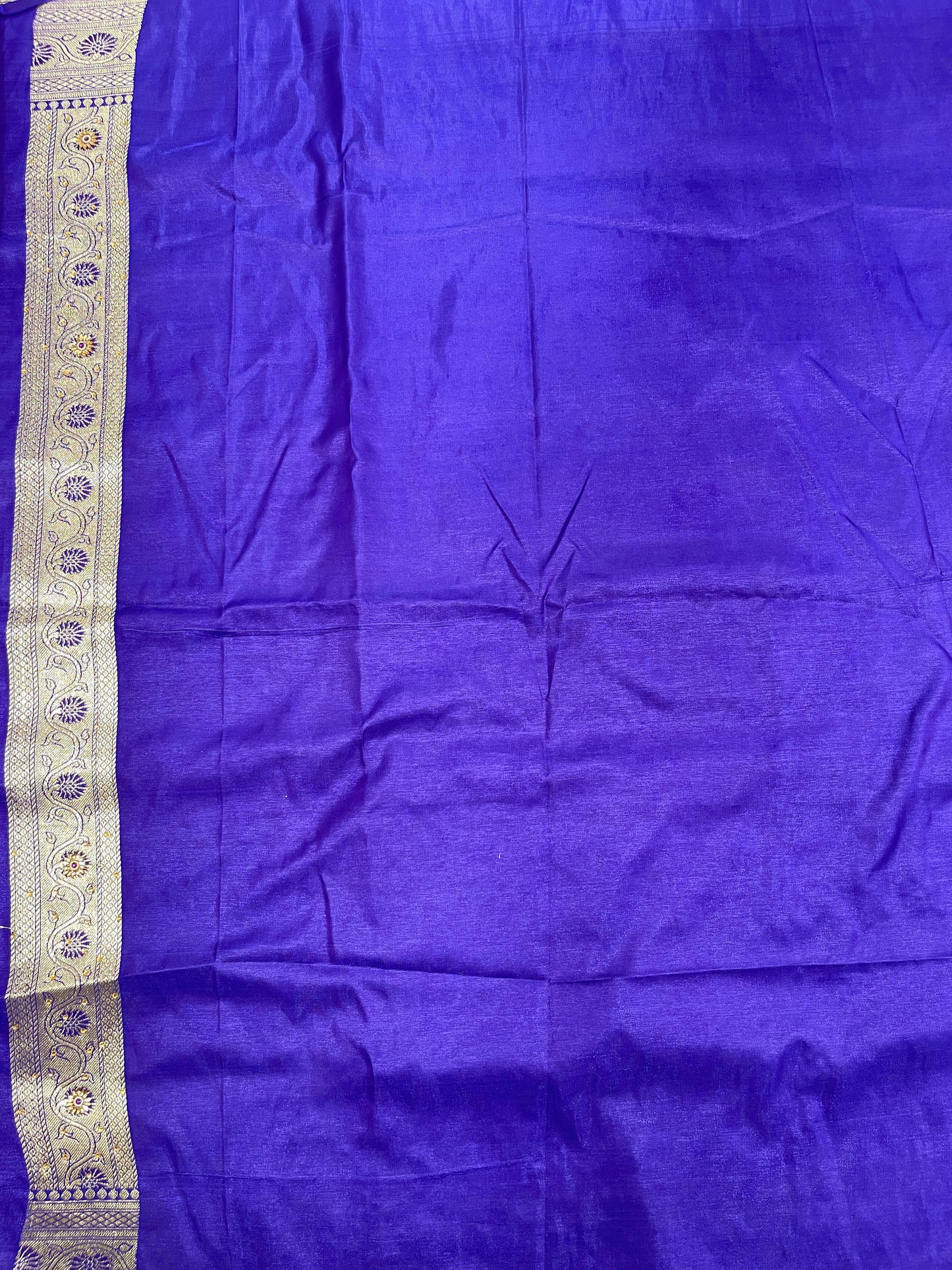 Faishana Presents Red Katan Silk Zari Booti Heavy Stone Work Banarasi Saree with Contrast Blue Floral Pallu and Blue Blouse