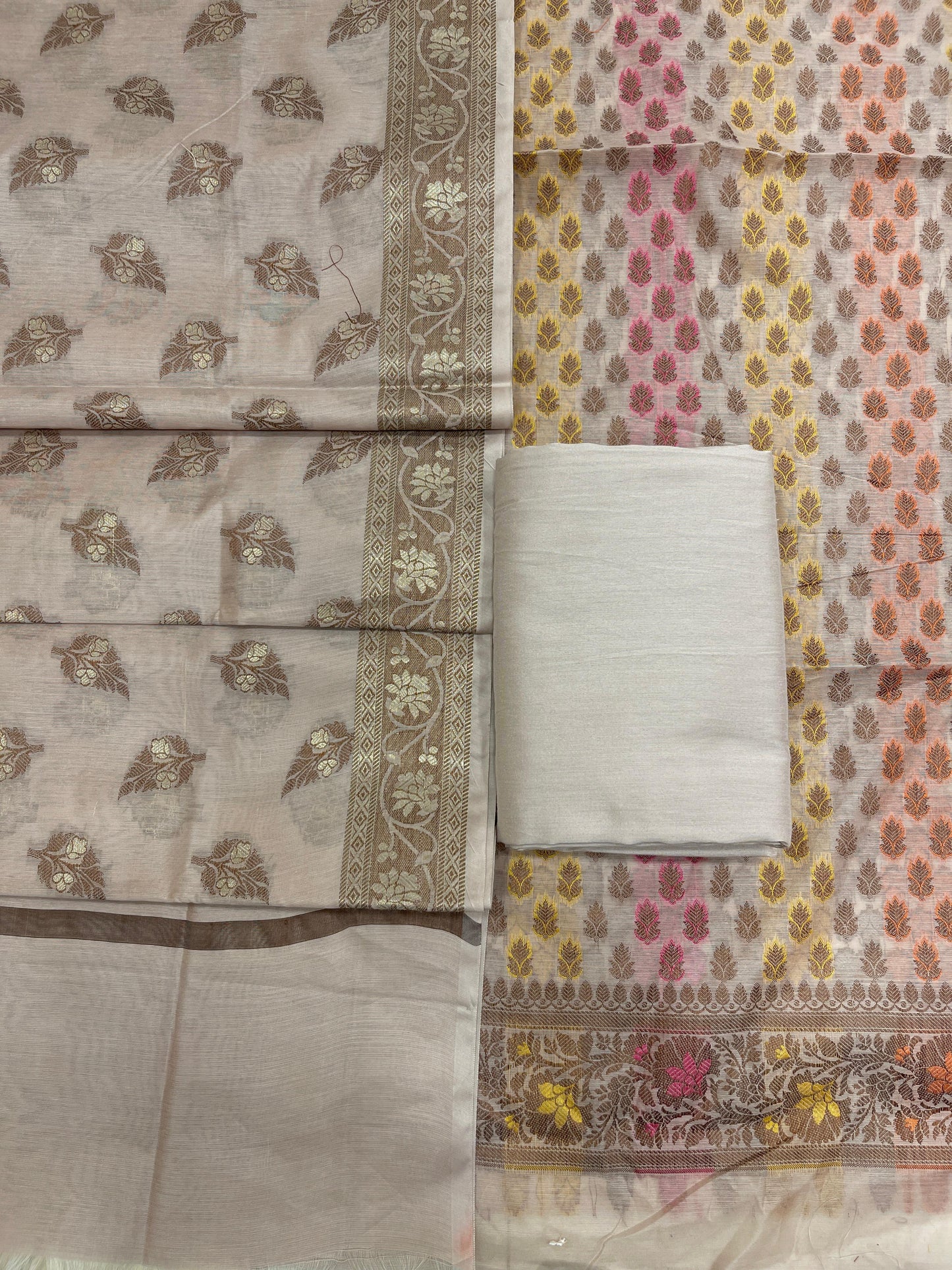 Mauve Cotton Banarasi 3 pcs Suit Set IM_CS38