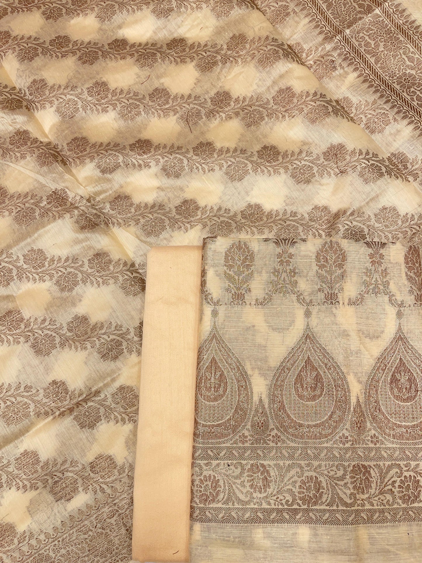 Yellow Cotton Alfi Banarasi 3 pcs Suit Set 600IM_CPV3