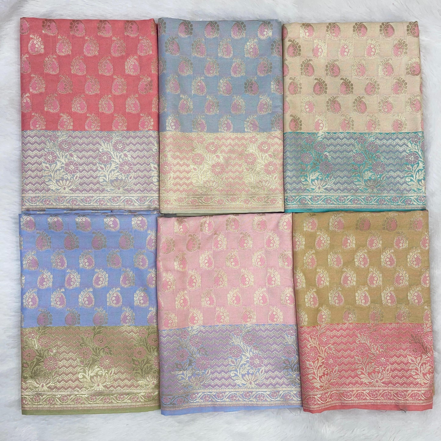 Cotton Silk Banarasi 3 pcs Suit 780 ASD_CS13-ASD_CS18 SET