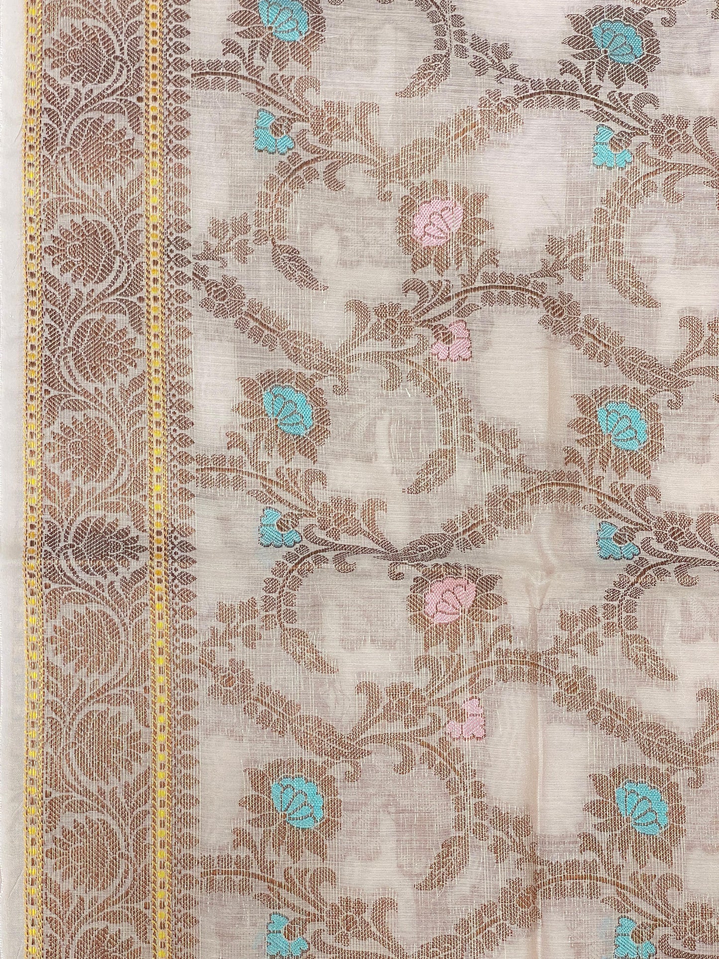 Brown Cotton Silk Banarasi 3 pcs Suit Set 680ASD_CS28