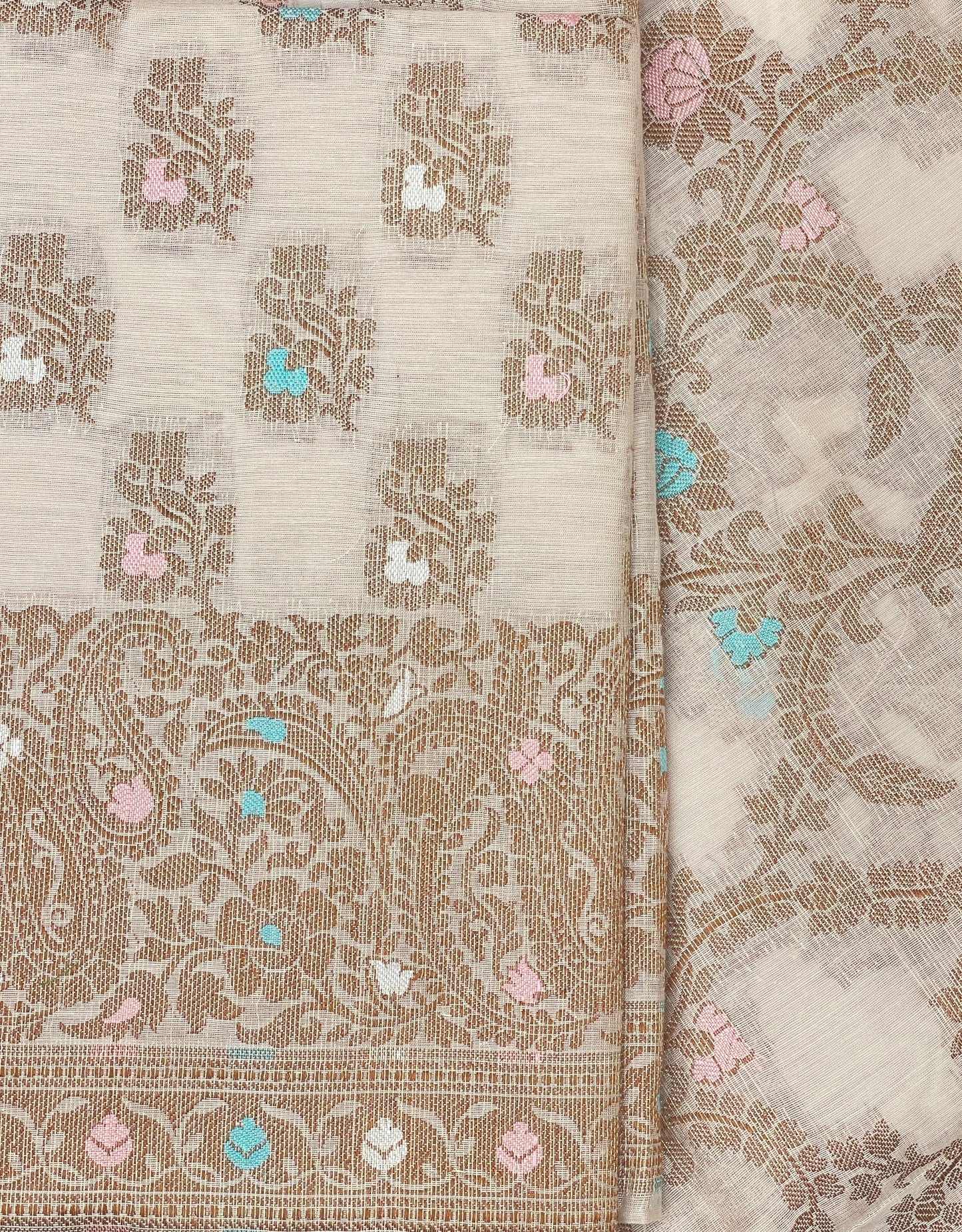 Brown Cotton Silk Banarasi 3 pcs Suit Set 680ASD_CS28