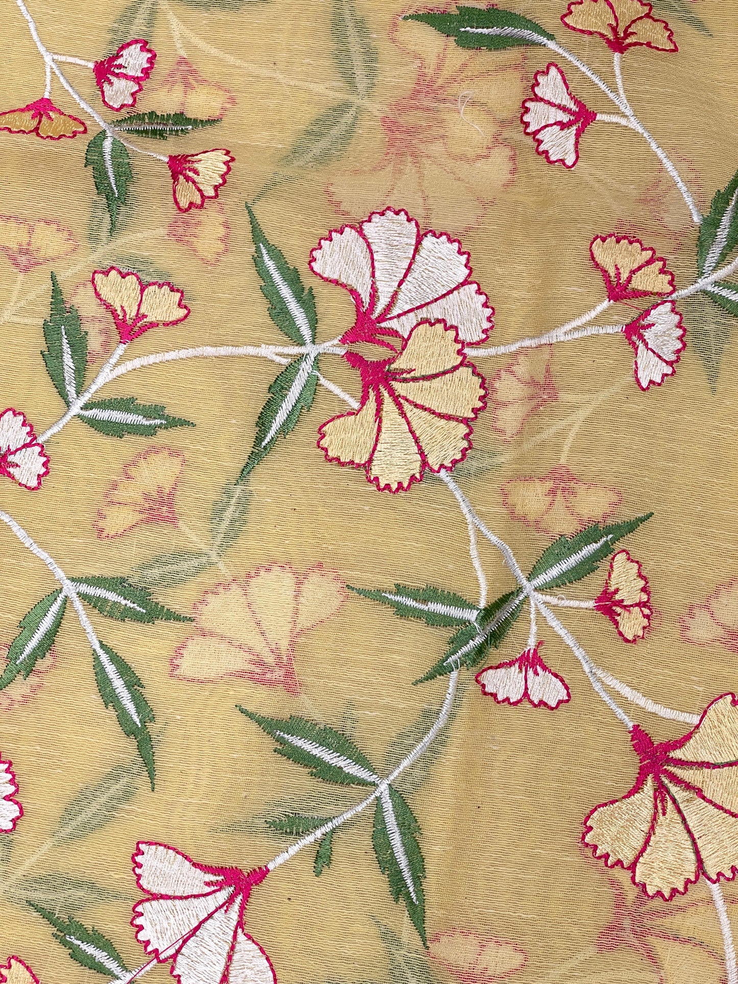 Yellow Cotton Linen Embroidery Banarasi 3 pcs Suit Set 1200IM_CL5