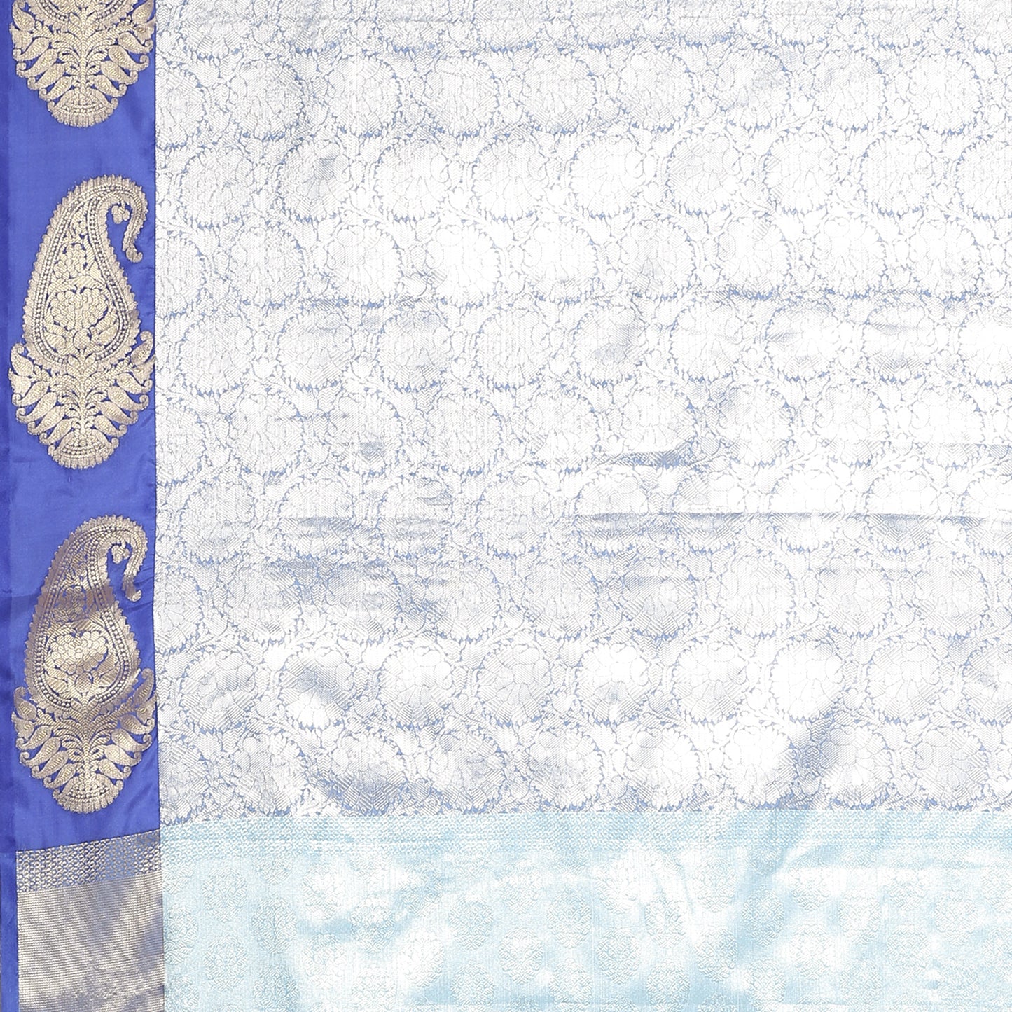Blue Kanchi Silk Banarasi Sarees For Women GEBE17