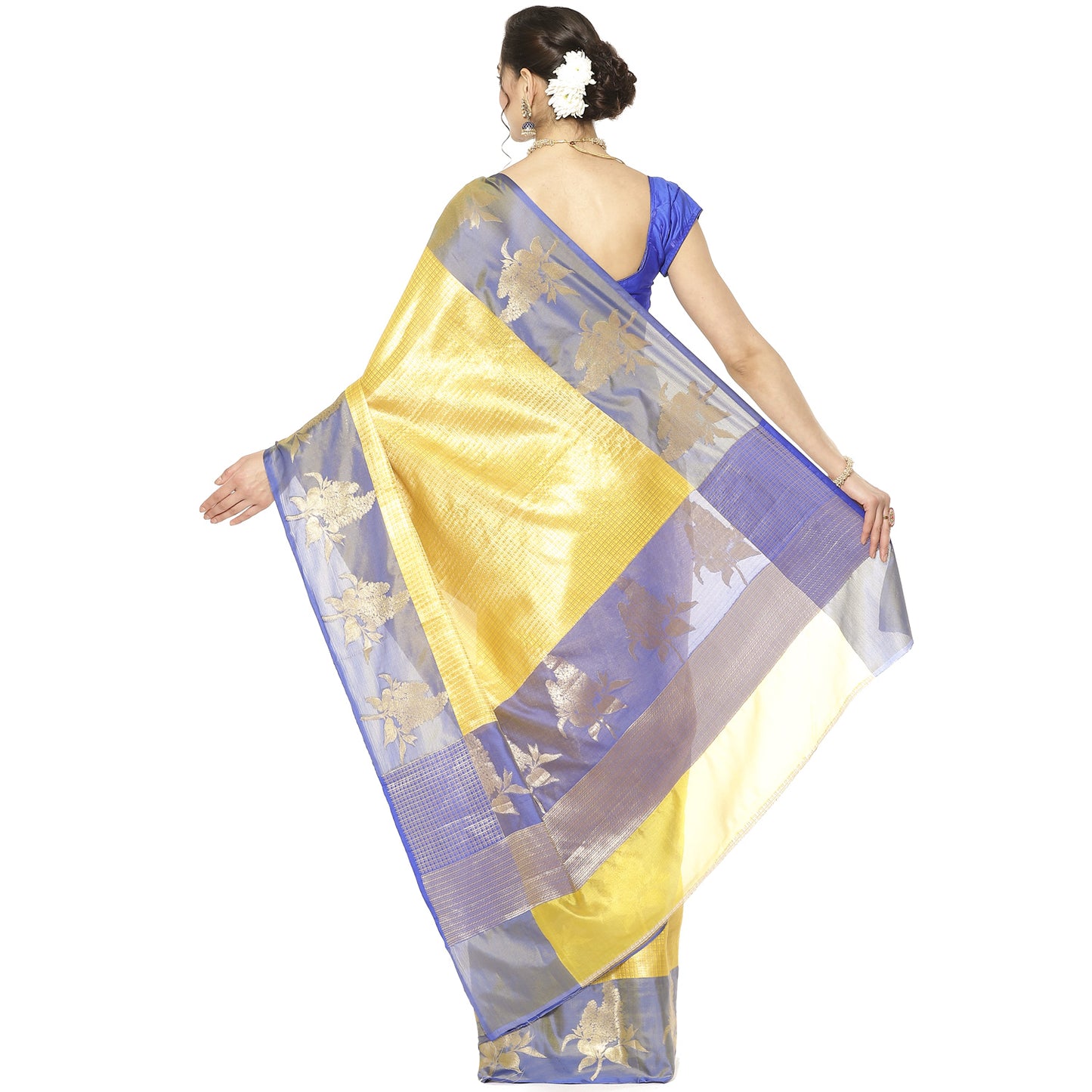 Gold Kanchi Silk Banarasi Sarees For Women GEBE18