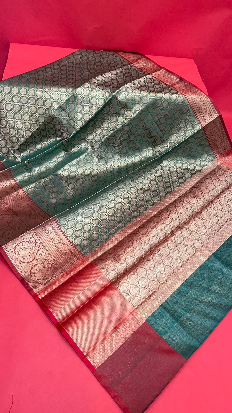 Green Kanchi Silk Banarasi Sarees For Women GEBE26