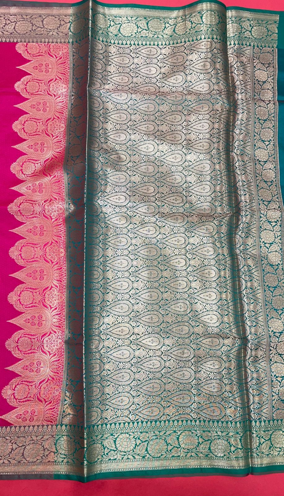 Pink Valkalam Katan Silk Banarasi Sarees For Women GEKH27