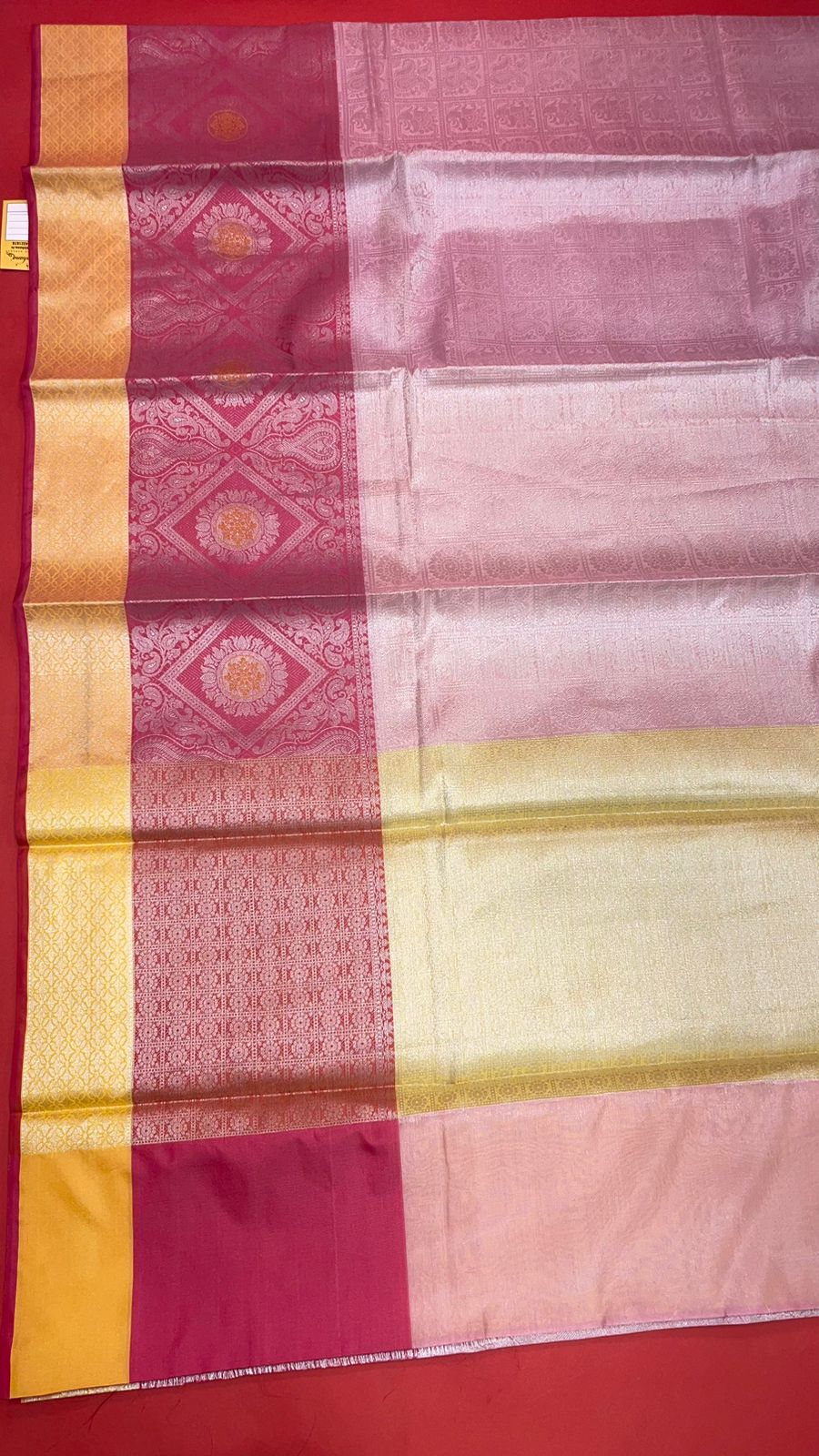 Pink Kanjeevaram Banarasi Sarees For Women GEMA12