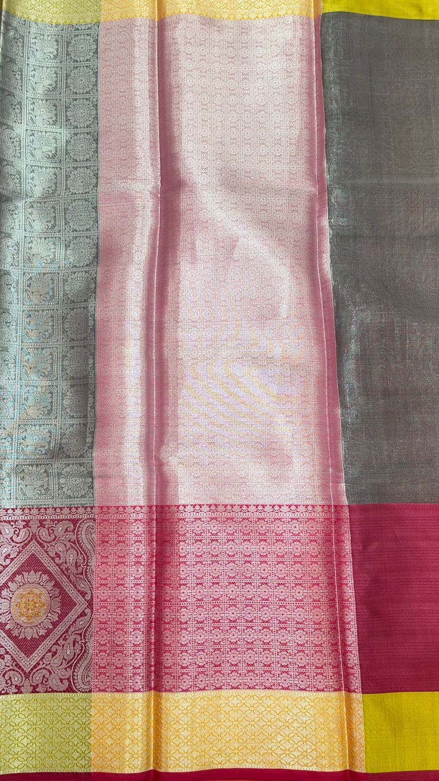 Grey Kanjeevaram Banarasi Sarees For Women GEMA13