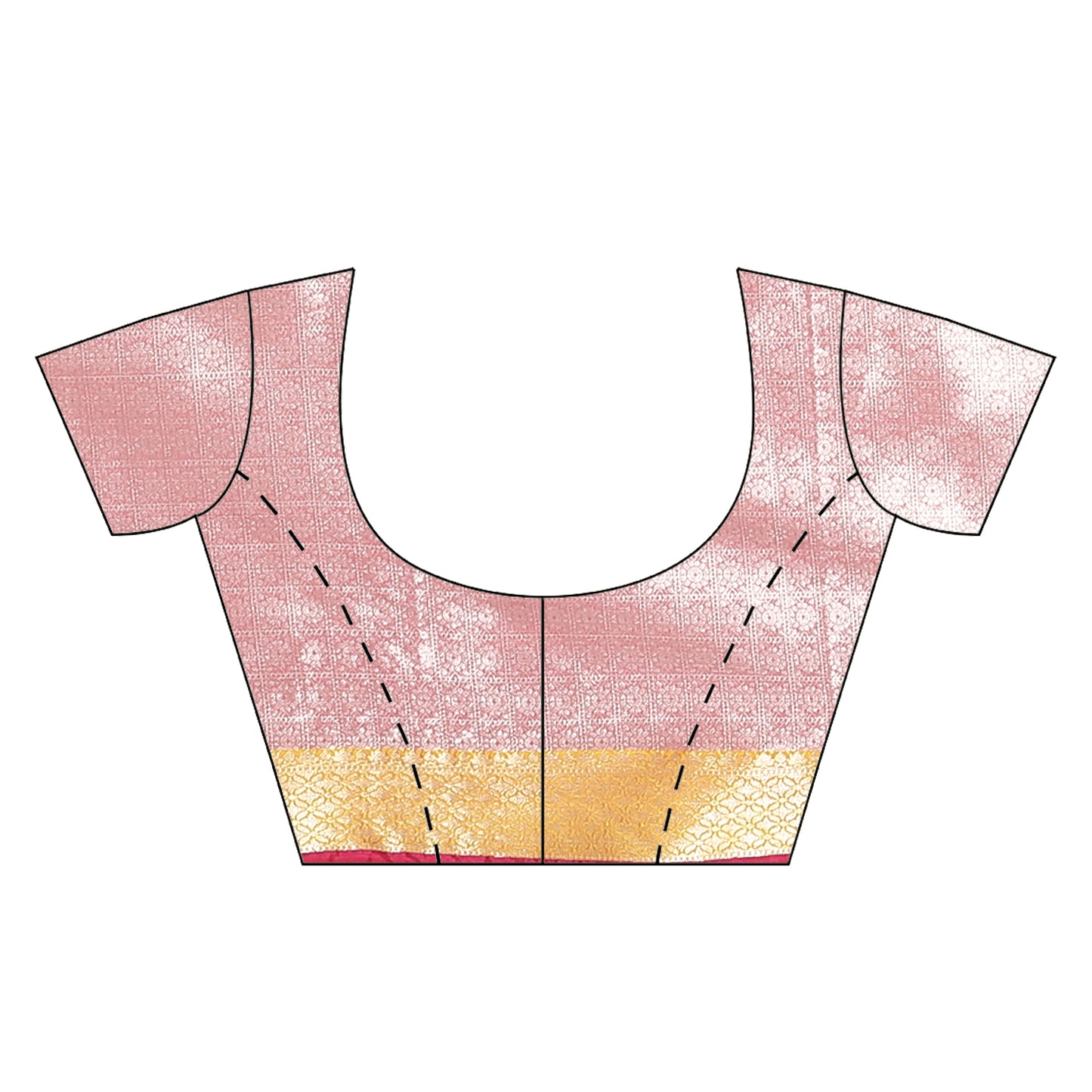 Faishana Presents Green Silver Zari Kanchi Silk Tanchoi Brocade Contrast Pink & Yellow Skirt Meena Border Banarasi Saree