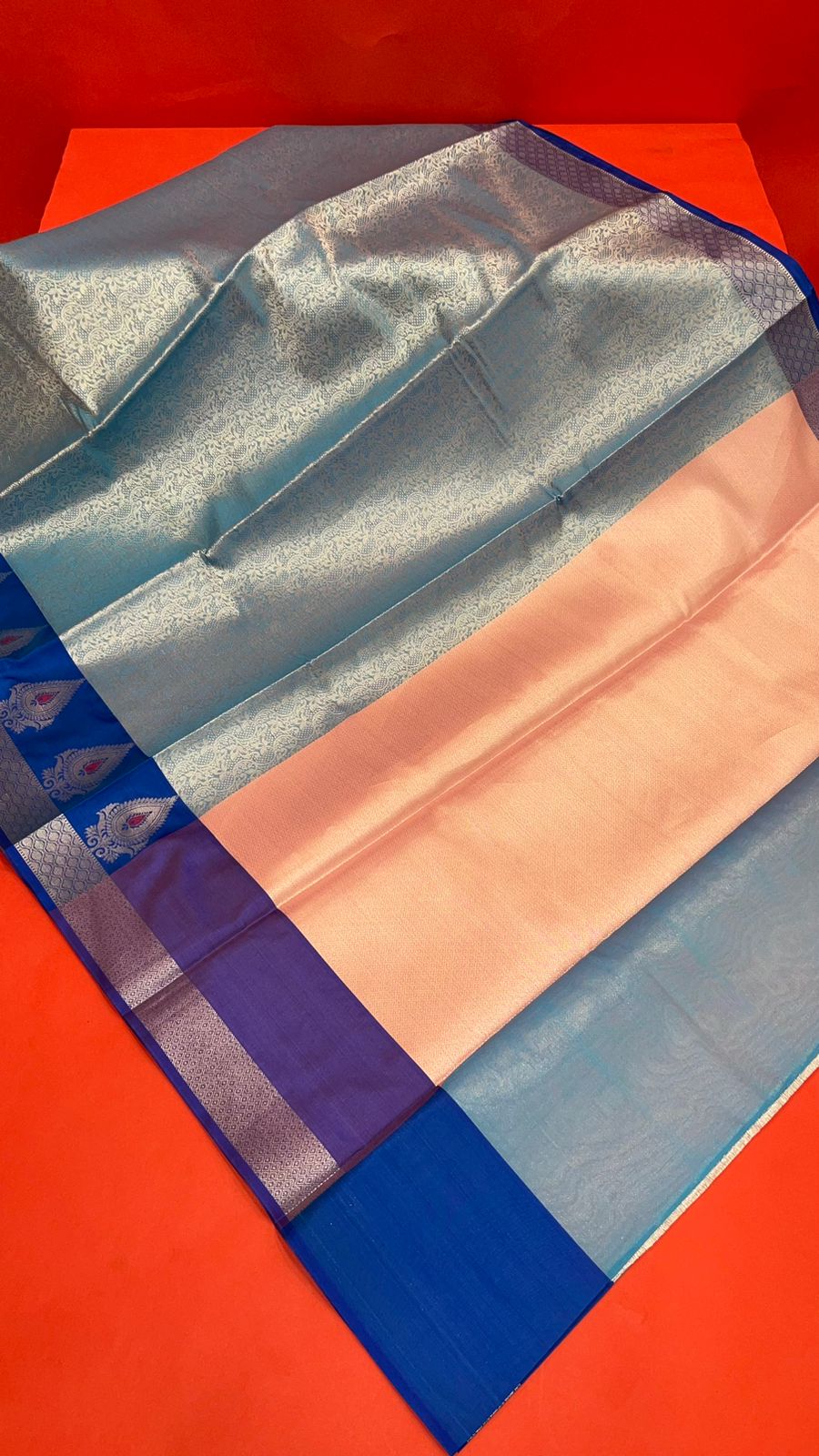 Blue Kanjeevaram Banarasi Sarees For Women GEMA17