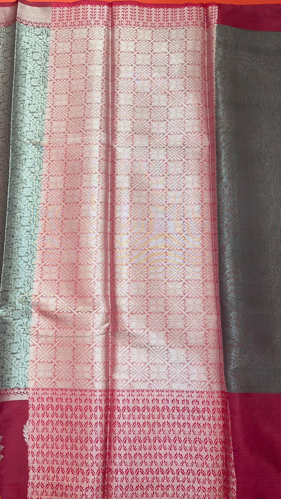 Grey Kanjeevaram Banarasi Sarees For Women GEMA23