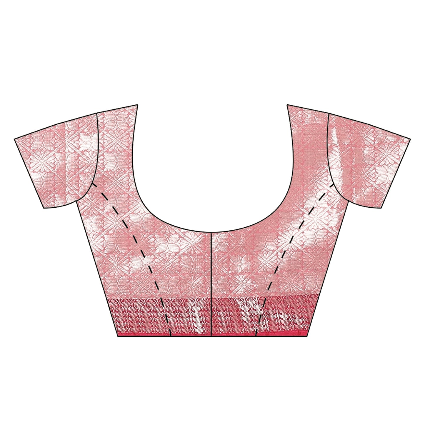 Faishana Presents Grey Silver Zari Kanchi Silk Tanchoi Brocade Contrast Pink Skirt Meena Border Banarasi Saree