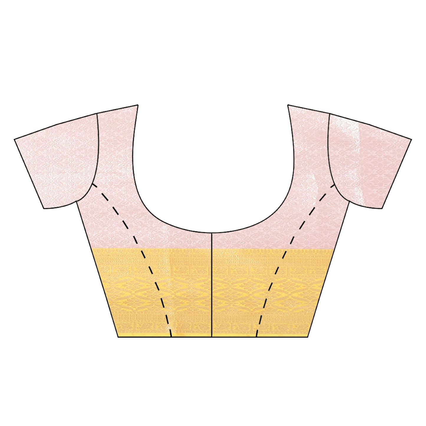 Faishana Presents Gold Silver Zari Kanchi Silk Tanchoi Brocade Contrast Gold Skirt Meena Border Banarasi Saree