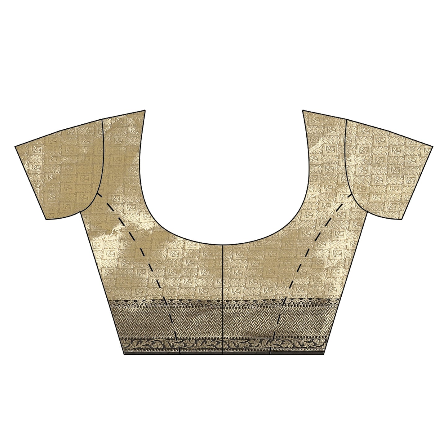 Beige Kanjeevaram Banarasi Sarees For Women GEMA35